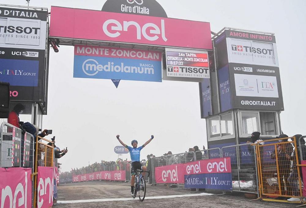 Fortunato si impone sullo Zoncolan: italiani ancora grandi protagonisti al Giro