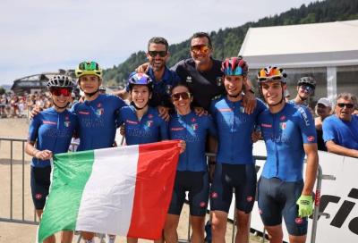 Mondiali mtb Les Gets, l'Italia parte con un argento nel Team Relay