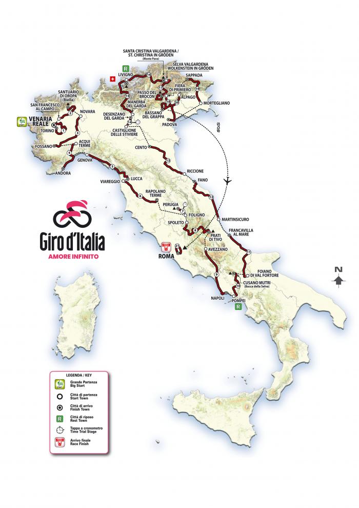 Giro d’Italia 2024 percorso e altimetrie Ciclismo