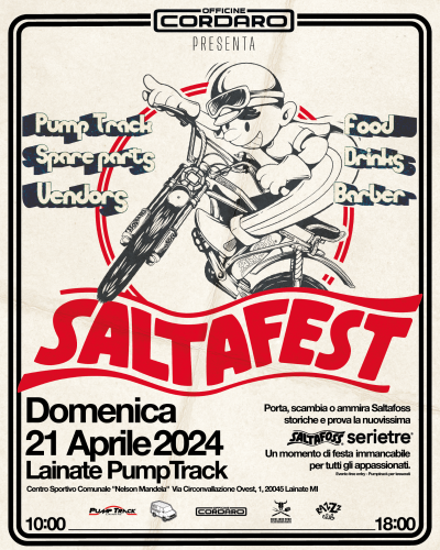 Domenica, 21 aprile, tutti al PumpTrack Lainate per la "Saltafest"